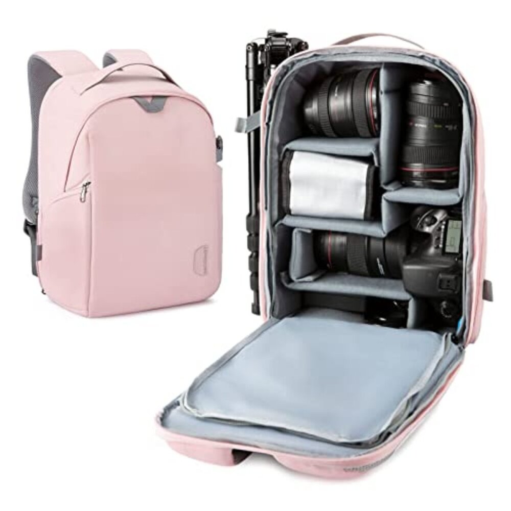 Camera Bag, Camera Backpack, DSLR SLR Camera Case Fits 13.3 Inch Laptop, Waterpr